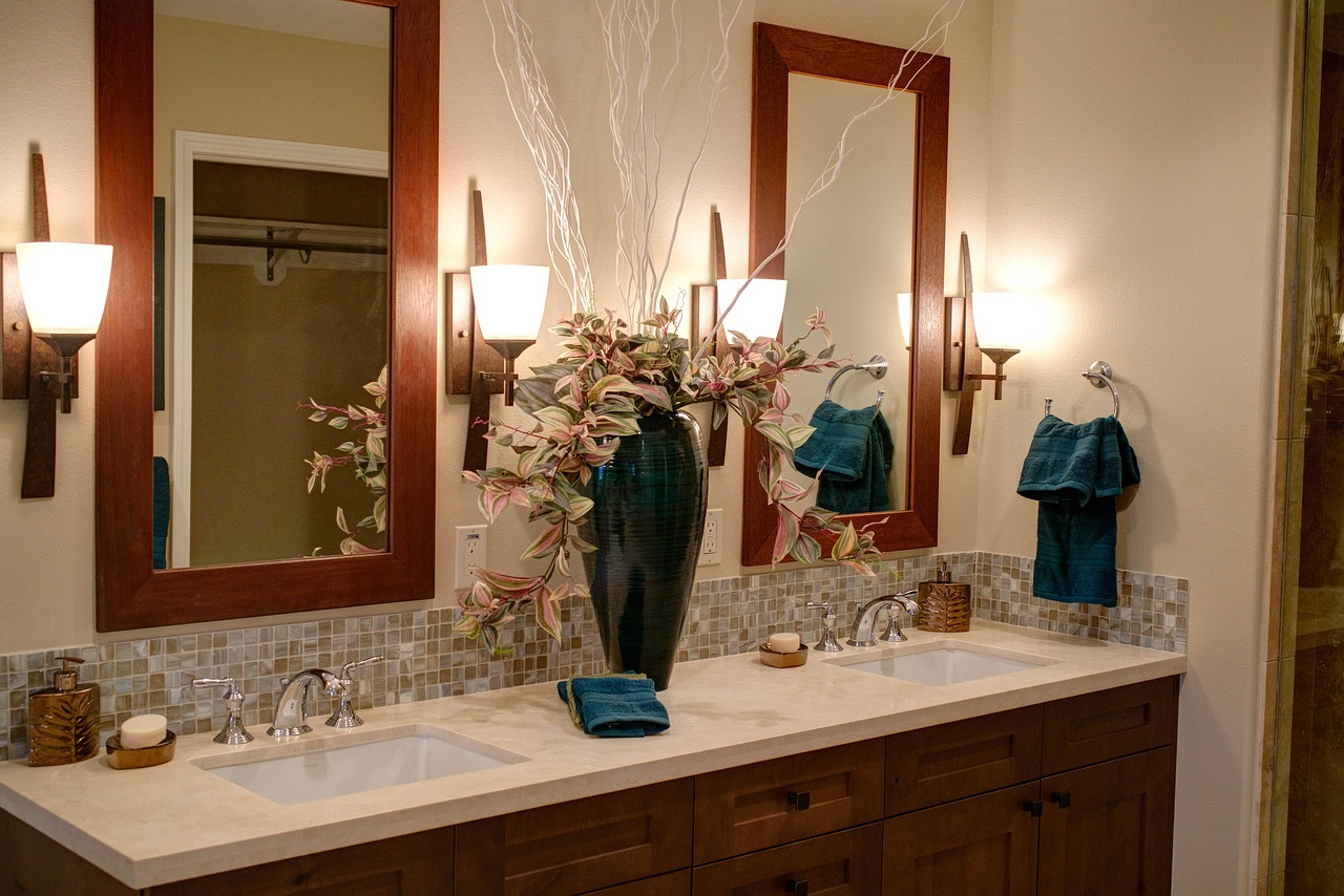 Bathroom vanity ideas with double sink vanity in San Jose