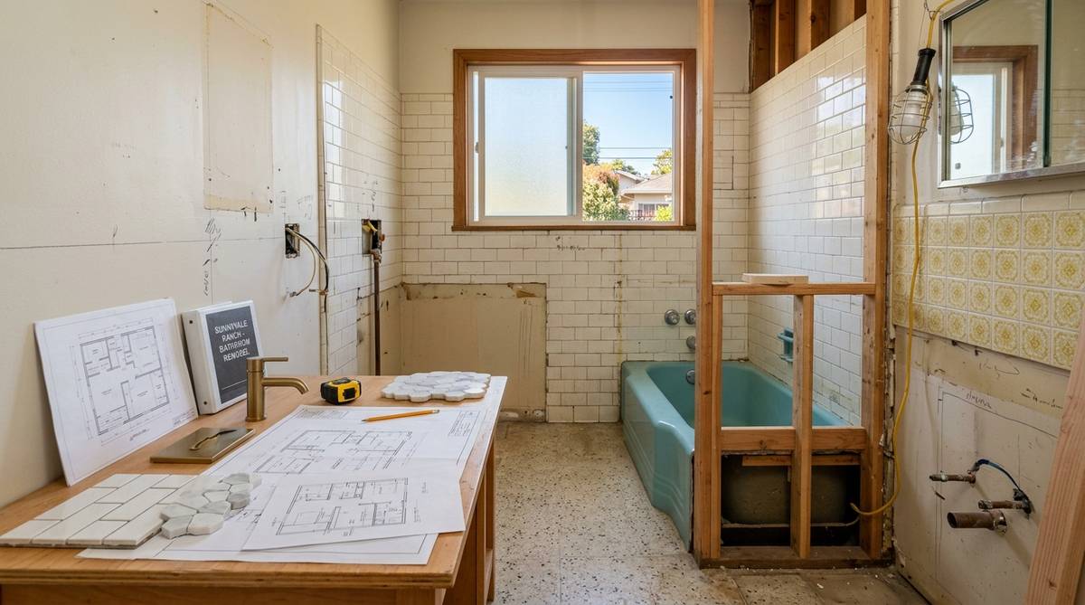 Sunnyvale ranch home neighborhood context for bathroom remodeling and renovation planning