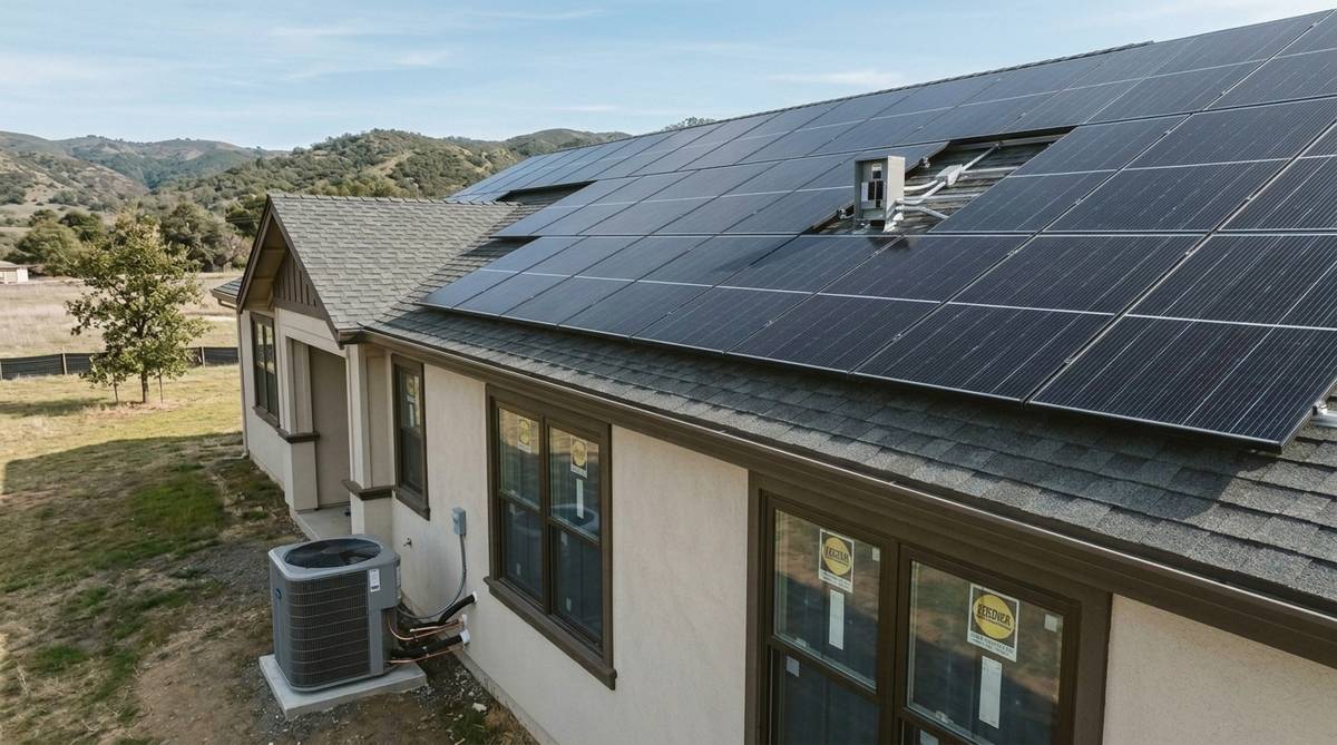 Bay Area home receiving energy upgrades with improved envelope details and high-performance renovation work