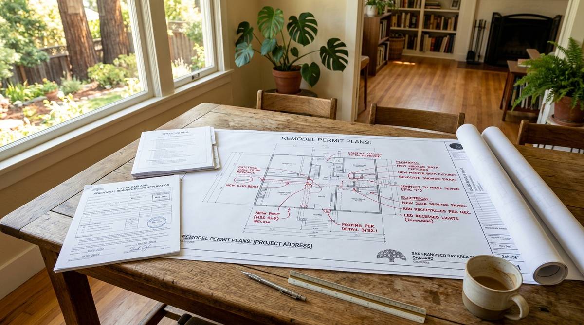 San Jose remodel permit documents and construction plans for renovation versus remodel work