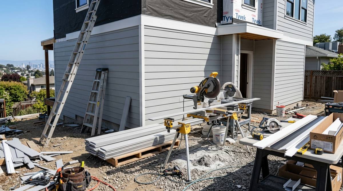 Bay Area siding installation tools and materials for labor-intensive exterior work